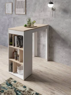 Bartisch MOBY Eiche Artisan Nachbildung weiß B/H/T: ca. 110x104x50 cm
