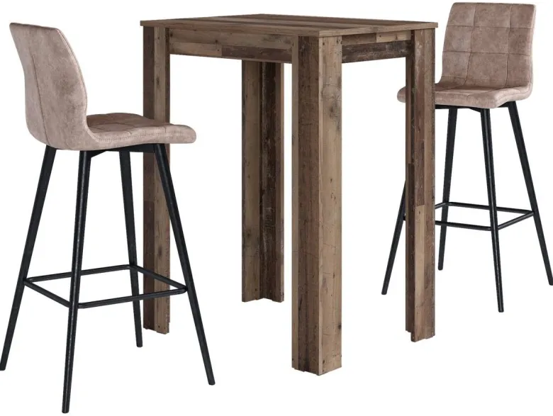 Bartisch NELE Eiche Old Wood Nachbildung Holzwerkstoff B/H/T: ca. 80x104x60 cm