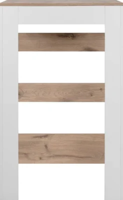 Bartisch Tampa weiß Eiche Nachbildung MDF B/H/T: ca. 92x106x67 cm