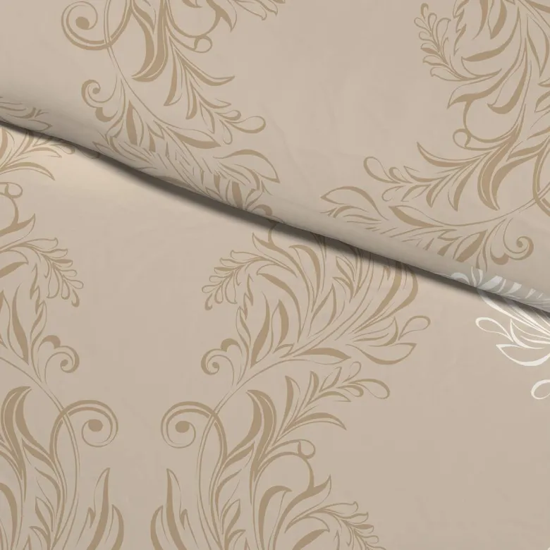 Baumwoll Bettwäsche Biber taupe Baumwolle B/L: ca. 155x220 cm