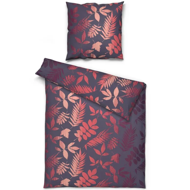 Baumwoll Bettwäsche Cotton touch bordeaux Baumwolle B/L: ca. 135x200 cm