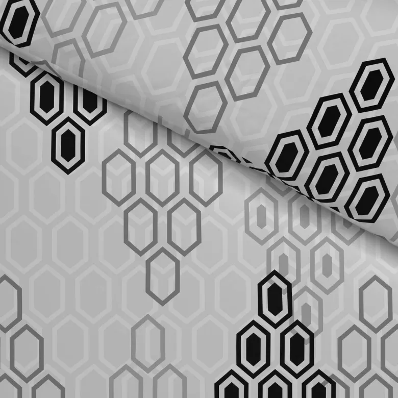 Baumwoll Bettwäsche Cotton touch grau Baumwolle B/L: ca. 135x200 cm