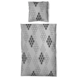Baumwoll Bettwäsche Cotton touch grau Baumwolle B/L: ca. 135x200 cm