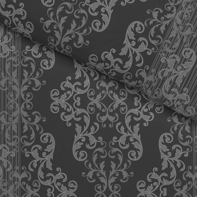 Baumwoll Bettwäsche Cotton touch anthrazit Baumwolle B/L: ca. 135x200 cm