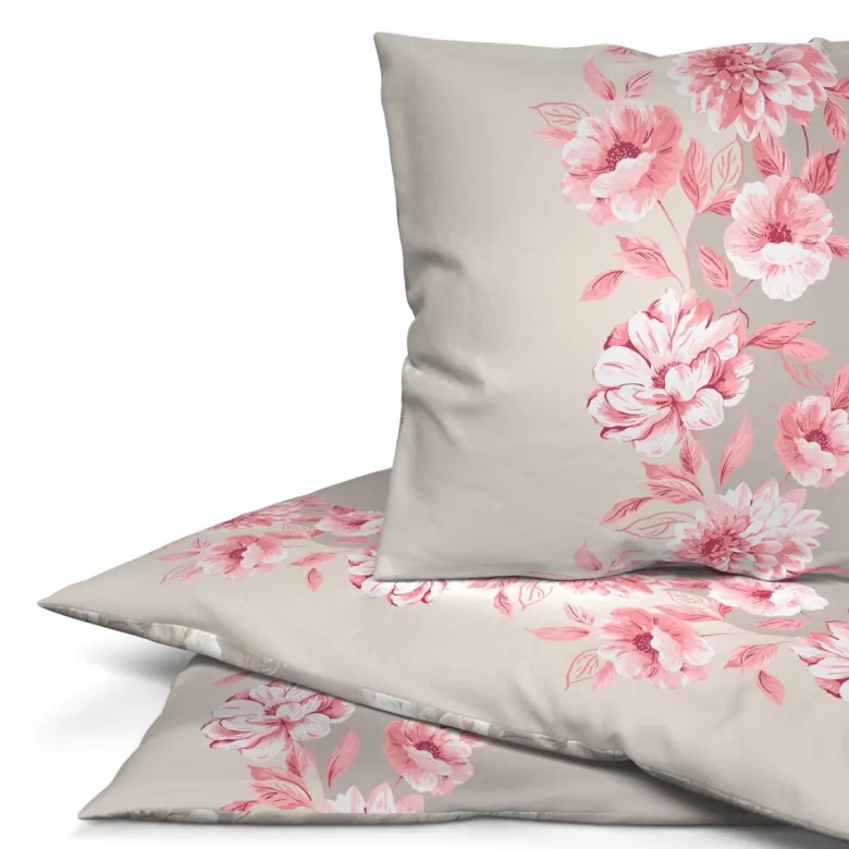 Baumwoll Bettwäsche Cotton touch rosa Baumwolle B/L: ca. 135x200 cm