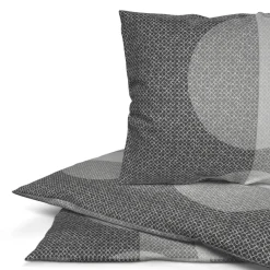 Baumwoll Bettwäsche Cotton touch dunkelgrau Baumwolle B/L: ca. 135x200 cm