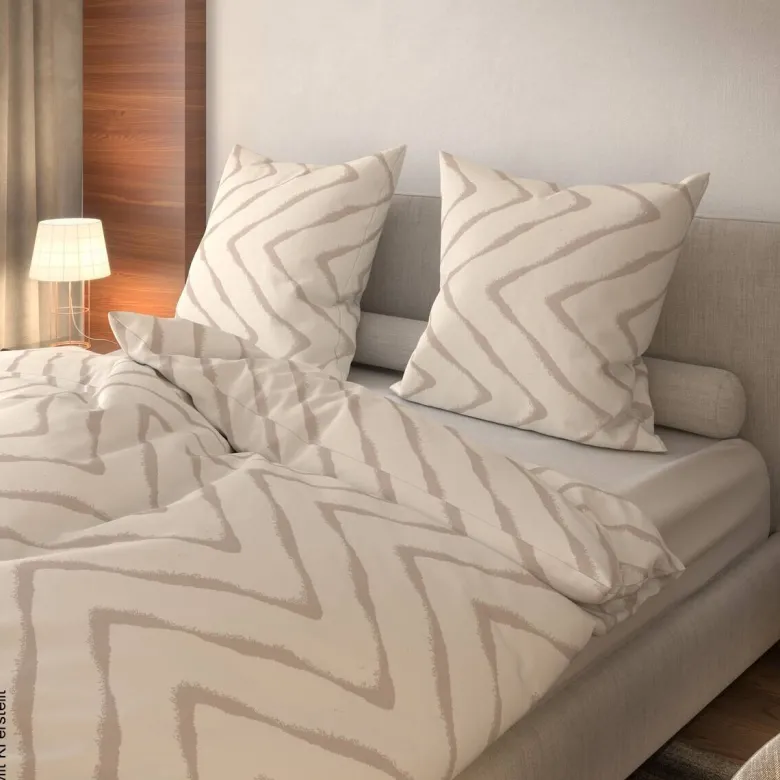 Baumwoll Bettwäsche Cotton touch braun Baumwolle B/L: ca. 135x200 cm