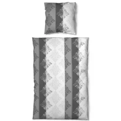 Baumwoll Bettwäsche Cotton touch anthrazit Baumwolle B/L: ca. 135x200 cm
