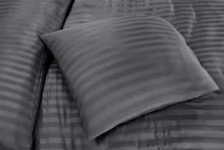 Baumwoll Bettwäsche Satin grau Baumwolle B/L: ca. 135x200 cm