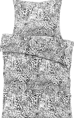 Baumwoll Bettwäsche Satin grau Baumwolle B/L: ca. 135x200 cm