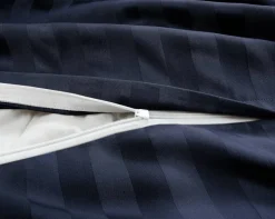 Baumwoll Bettwäsche Satin navy Baumwolle B/L: ca. 135x200 cm