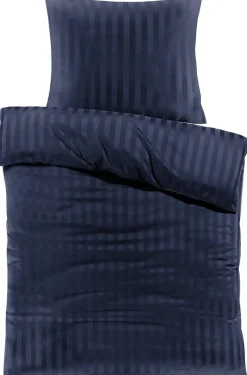 Baumwoll Bettwäsche Satin navy Baumwolle B/L: ca. 135x200 cm