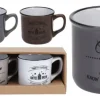 Becher 3er Set mehrfarbig Keramik