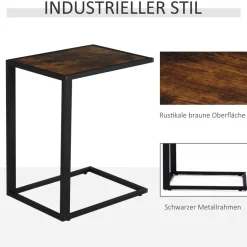 Beistelltisch 833-194BN braun schwarz B/H/T: ca. 40,6x64,2x50,8 cm