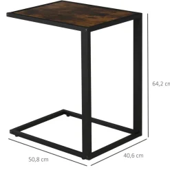 Beistelltisch 833-194BN braun schwarz B/H/T: ca. 40,6x64,2x50,8 cm