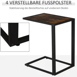 Beistelltisch 833-194BN braun schwarz B/H/T: ca. 40,6x64,2x50,8 cm