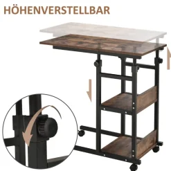 Beistelltisch braun dunkel Nachbildung B/H/T: ca. 80x72x40 cm