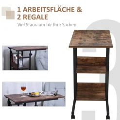 Beistelltisch braun dunkel Nachbildung B/H/T: ca. 80x72x40 cm