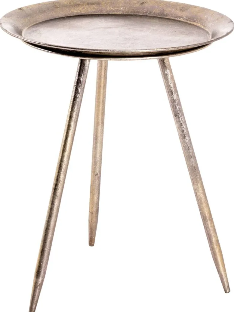 Beistelltisch bronze lackiert Optik Metall H/D: ca. 47x38 cm