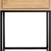 Beistelltisch Eiche hell Nachbildung schwarz B/H/T: ca. 40x60x28 cm