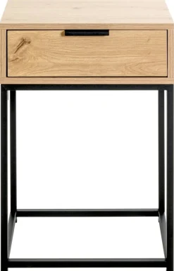 Beistelltisch Eiche hell Nachbildung schwarz B/H/T: ca. 40x60x28 cm