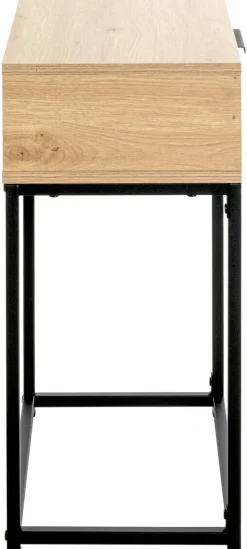Beistelltisch Eiche hell Nachbildung schwarz B/H/T: ca. 40x60x28 cm
