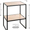 Beistelltisch Eiche Nachbildung schwarz B/H/T: ca. 45x60x40 cm