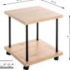 Beistelltisch Eiche Nachbildung schwarz B/H/T: ca. 40x45x40 cm