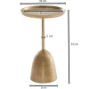 Beistelltisch gold B/H/T: ca. 33x53x33 cm