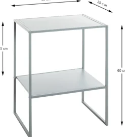 Beistelltisch grau B/H/T: ca. 45x60x35 cm