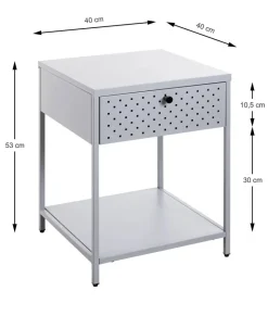 Beistelltisch grau B/H/T: ca. 40x53x40 cm