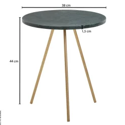 Beistelltisch grün Marmor B/H/T: ca. 38x44x38 cm