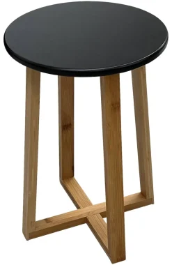 Beistelltisch Jones schwarz natur Bambus H/D: ca. 44x30 cm