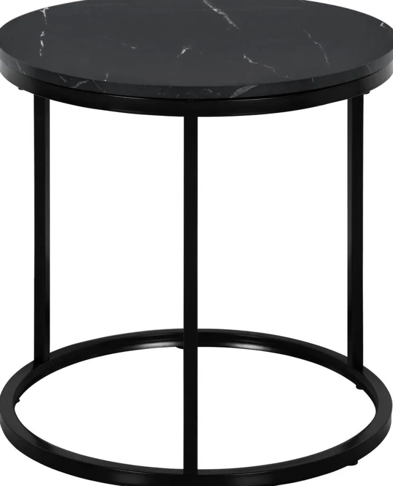Beistelltisch Lisa schwarz Marmoroptik D: ca. 39,5 cm