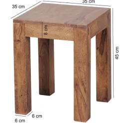 Beistelltisch natur Echtholz B/H/T: ca. 35x45x35 cm