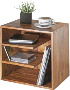 Beistelltisch natur Echtholz B/H/T: ca. 43x43x30 cm