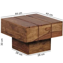 Beistelltisch natur Echtholz B/H/T: ca. 44x30x44 cm