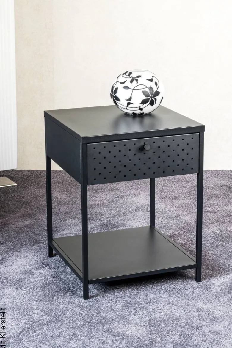Beistelltisch schwarz B/H/T: ca. 40x53x40 cm