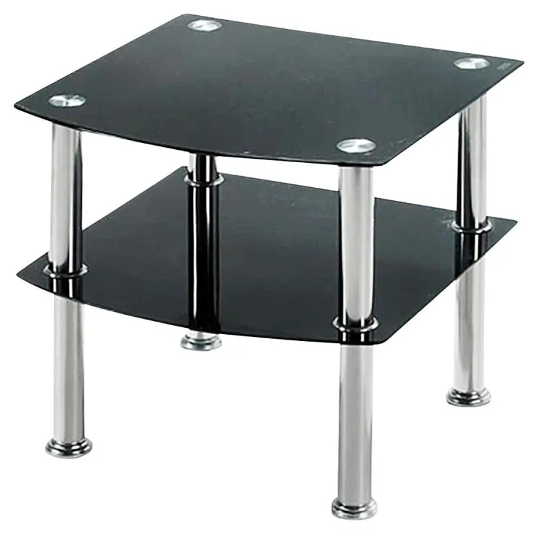 Beistelltisch schwarz Edelstahl Optik B/H/T: ca. 45x43x45 cm