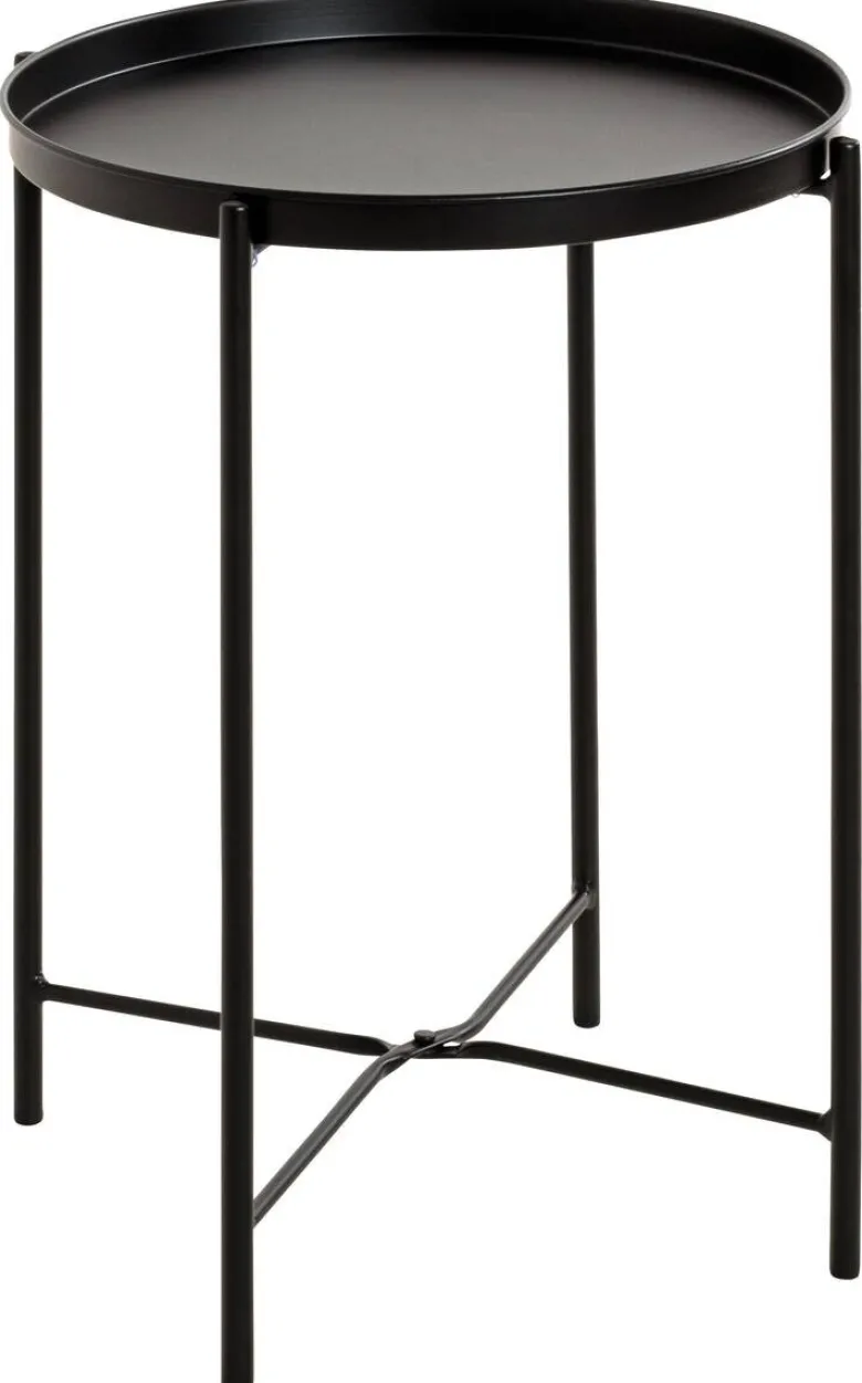 Beistelltisch schwarz H/D: ca. 50x39 cm