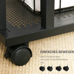 Beistelltisch 833-606 schwarz walnuss B/H/T: ca. 51x65x36 cm