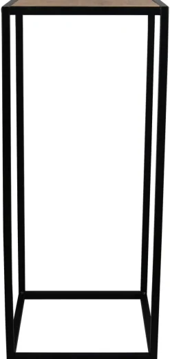 Beistelltisch Valery Eiche Artisan Nachbildung schwarz Metall MDF B/H/T: ca. 30x70x30 cm