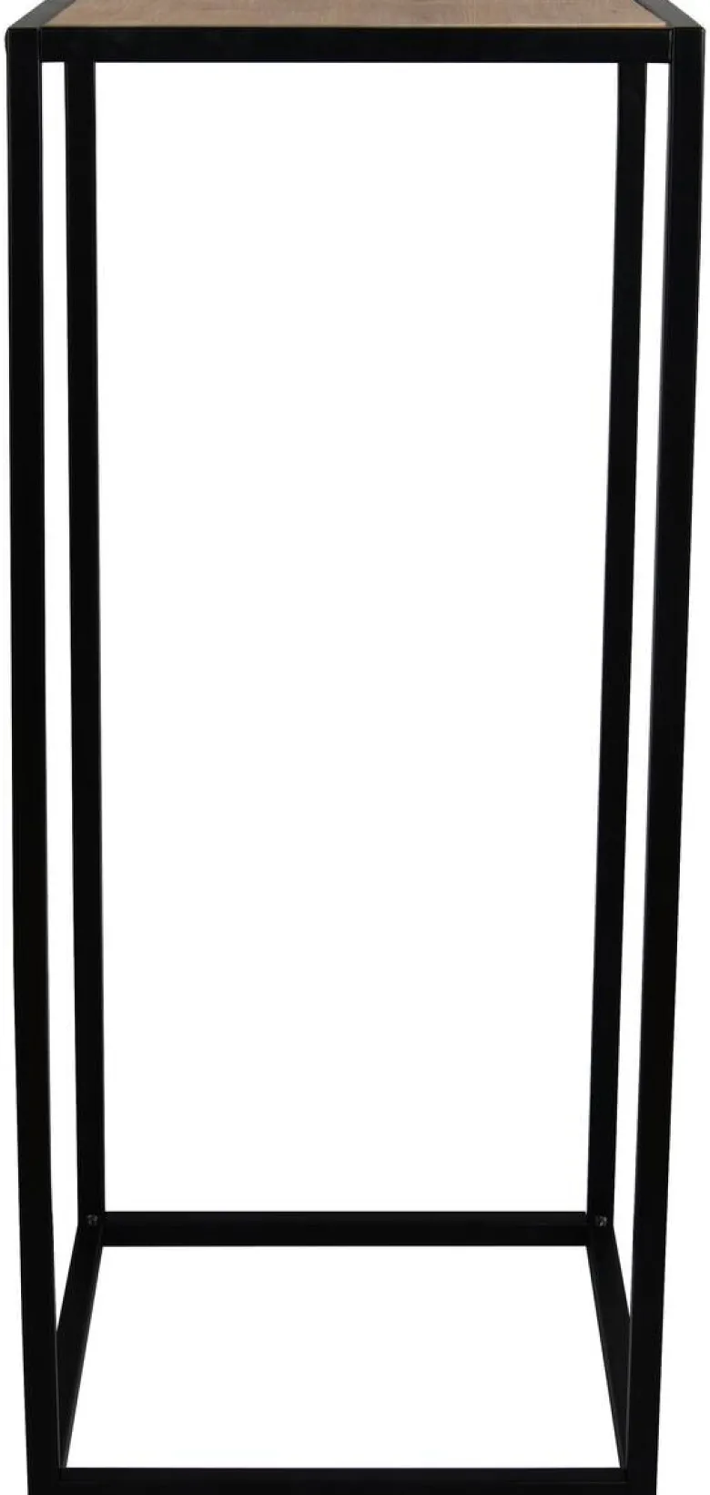 Beistelltisch Valery Eiche Artisan Nachbildung schwarz Metall MDF B/H/T: ca. 30x70x30 cm