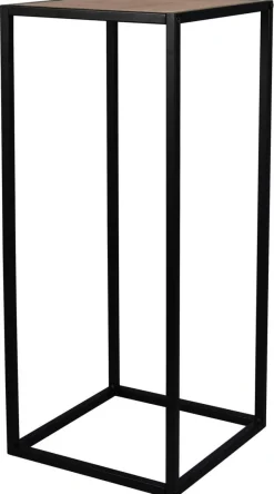 Beistelltisch Valery Eiche Artisan Nachbildung schwarz Metall MDF B/H/T: ca. 30x70x30 cm