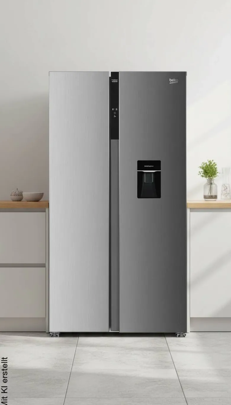 Beko Side-by-side Kühl-/Gefrierkombination GNO5322WDXPN Edelstahl B/H/T: ca. 90x177x66 cm