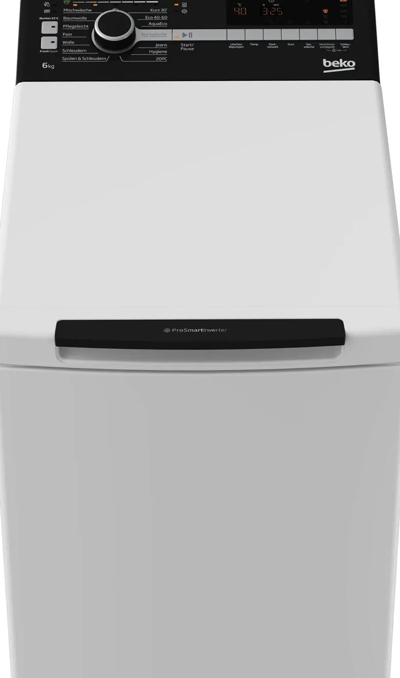 Beko Toplader-Waschmaschine BTL1WFP10622DE weiß B/H/T: ca. 40x90x60 cm ca. 60 kg