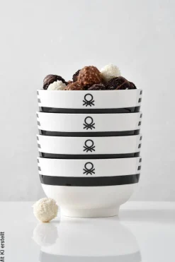 BENETTON Mehrzweckschalenset Black & white weiß Porzellan