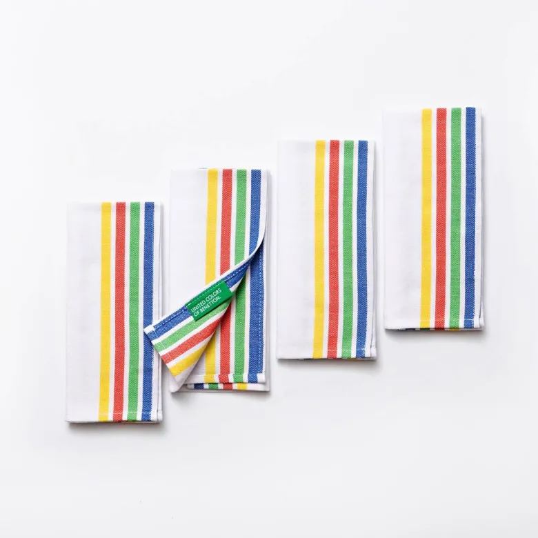 BENETTON Platzmattenset Rainbow multicolor Baumwolle B/L: ca. 30x45 cm