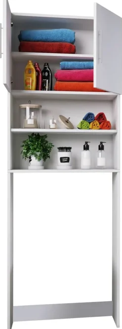 Überbauschrank Jutas weiß B/H/T: ca. 64x190x25 cm