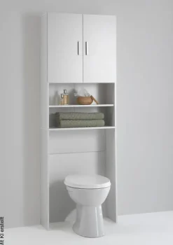 Überbauschrank weiß B/H/T: ca. 64x190x26 cm